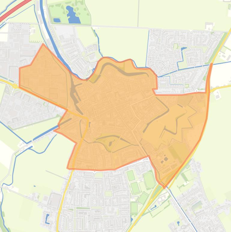 Kaart van de buurt Steenbergen-Centrum.