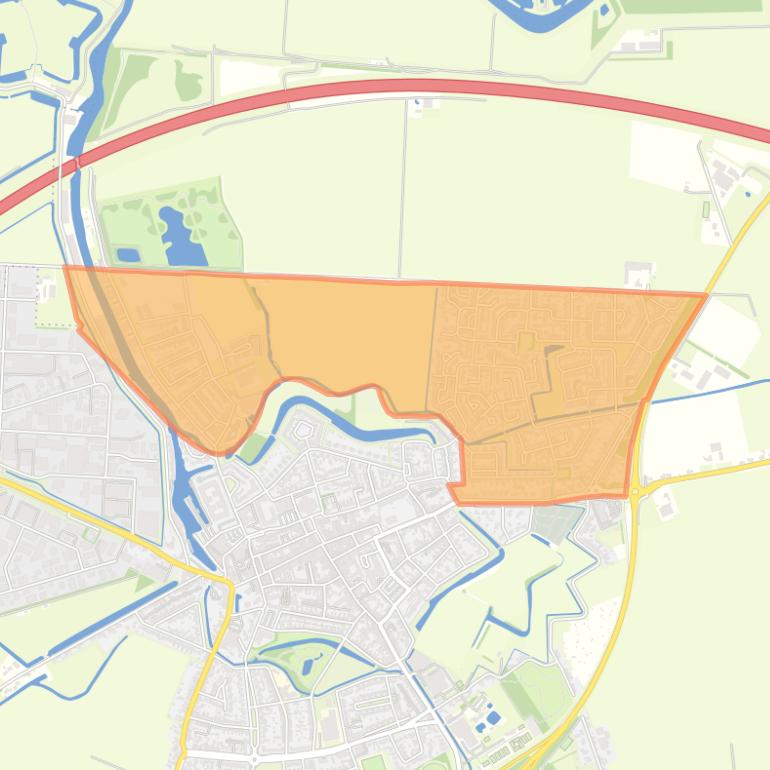 Kaart van de buurt Steenbergen-Noord.