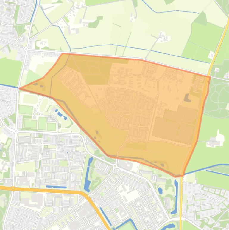 Kaart van de buurt Steenbrugge.