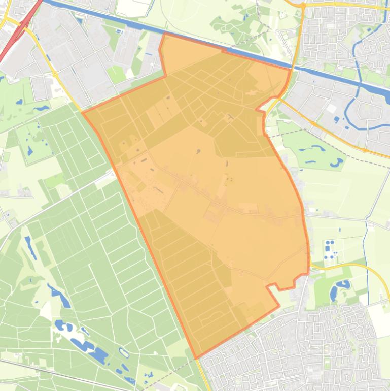 Kaart van de buurt Steenoven.