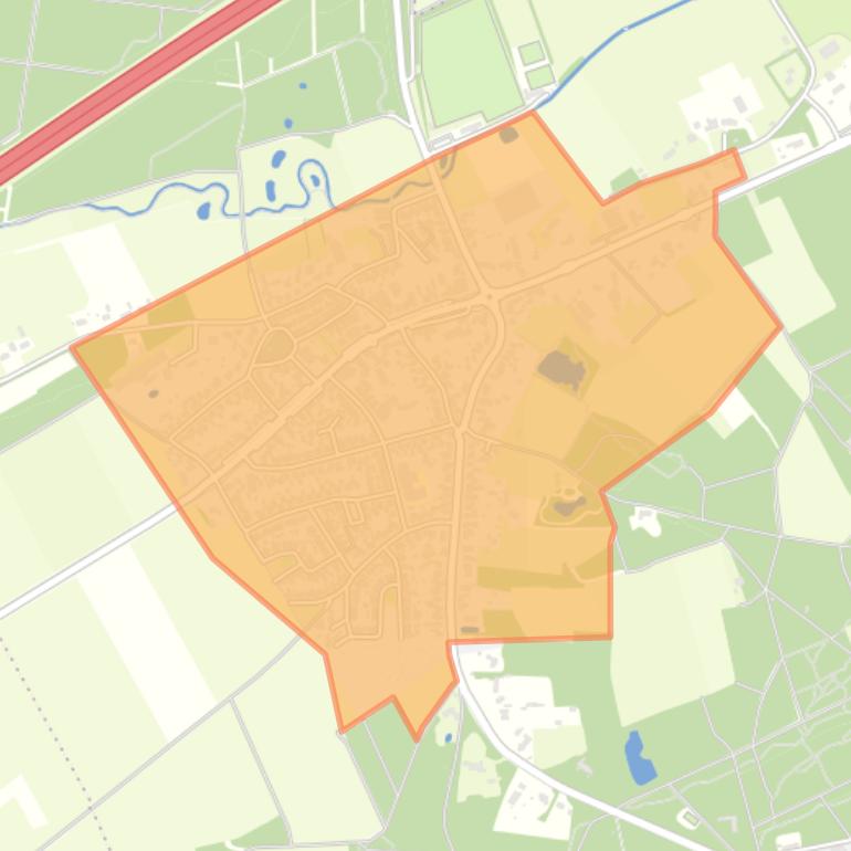 Kaart van de buurt Steensel.