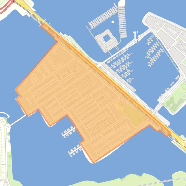 Kaart van de buurt Steigereiland-Zuid.