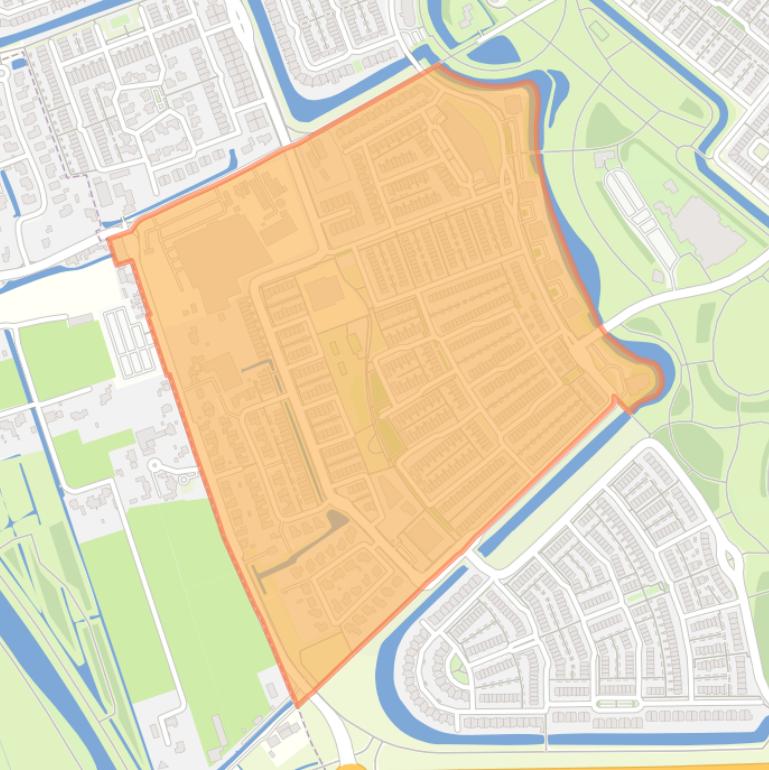 Kaart van de Stenenbuurt-midden.