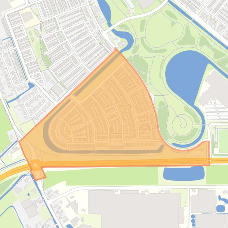 Kaart van de Stenenbuurt-Zuid.