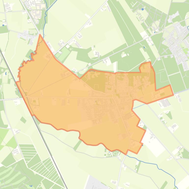 Kaart van de buurt Sterksel.