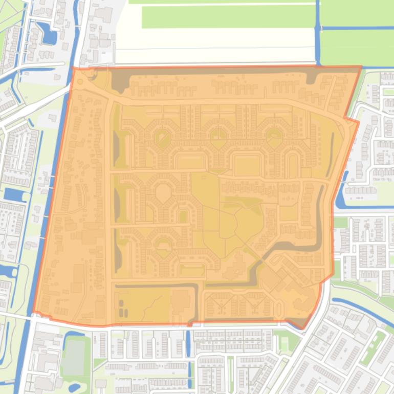 Kaart van de Sterrenbuurt.