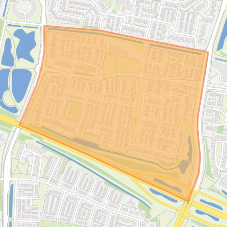 Kaart van de Sterrenbuurt.