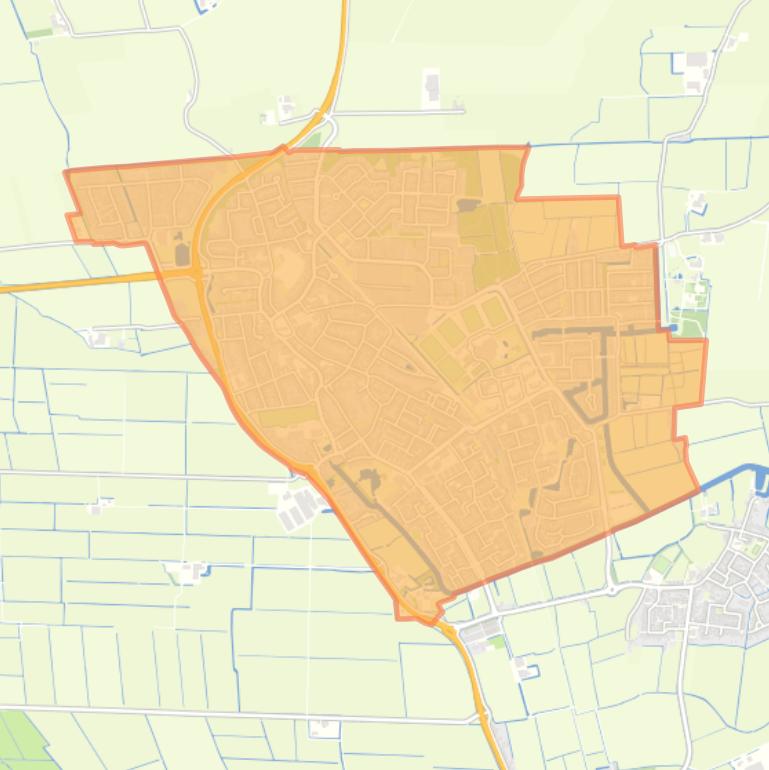 Kaart van de buurt Stiens.