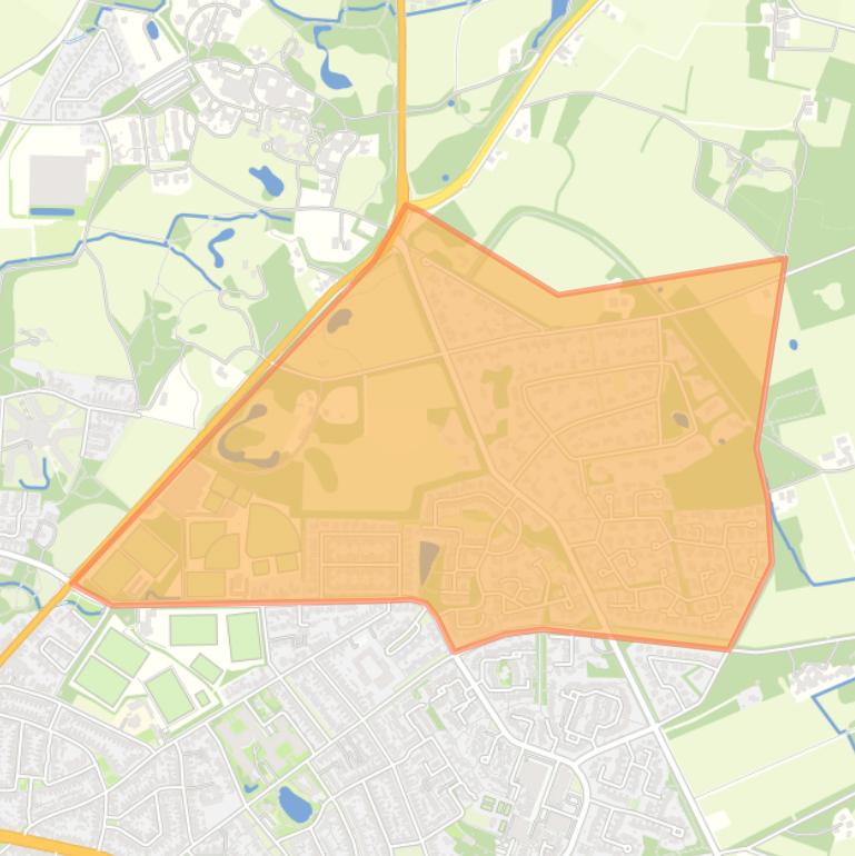 Kaart van de buurt Stokhorst.