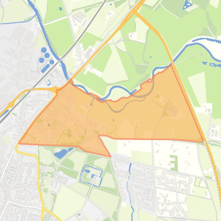 Kaart van de buurt Stokmansveld en De Waterhoek.