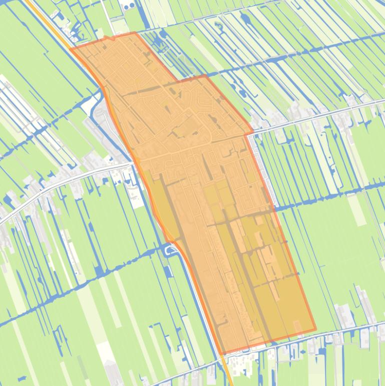 Kaart van de buurt Stolwijk.