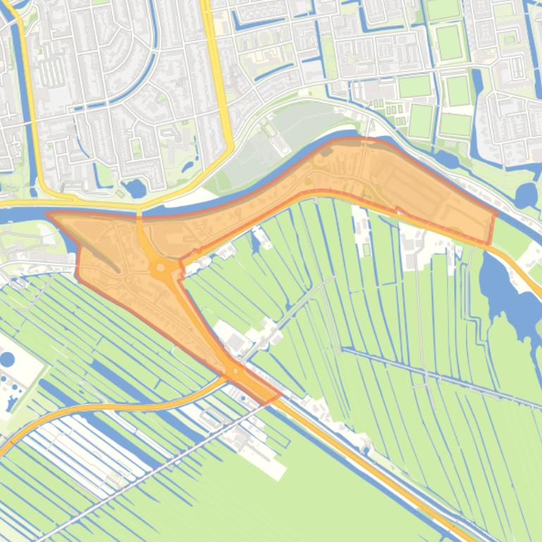 Kaart van de buurt Stolwijkersluis Oost.