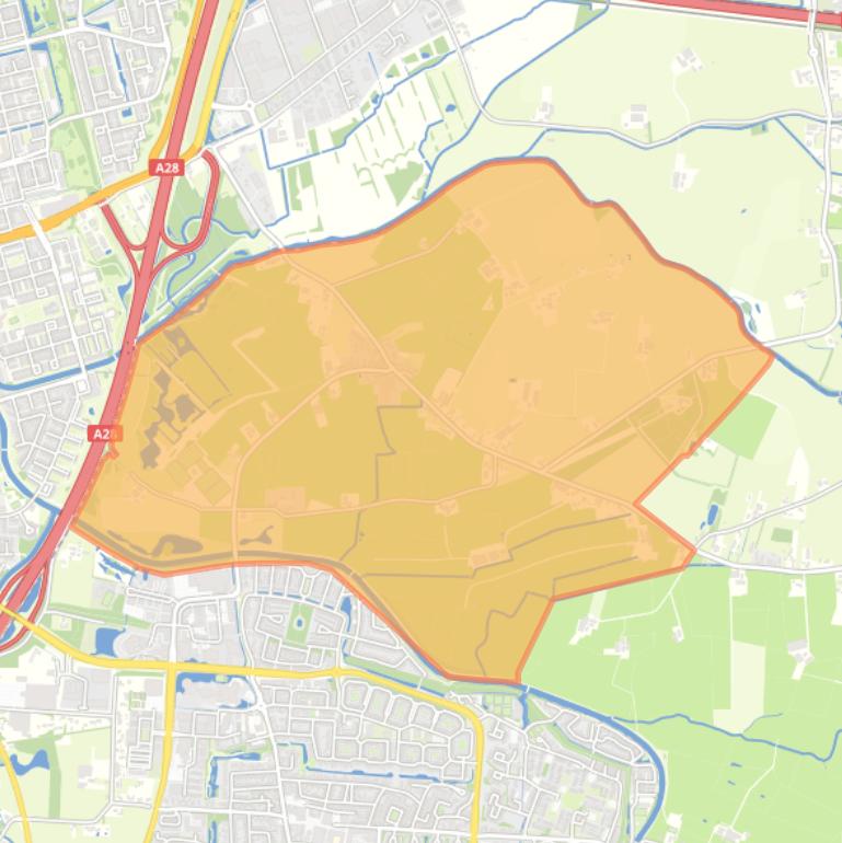 Kaart van de buurt Stoutenburg.