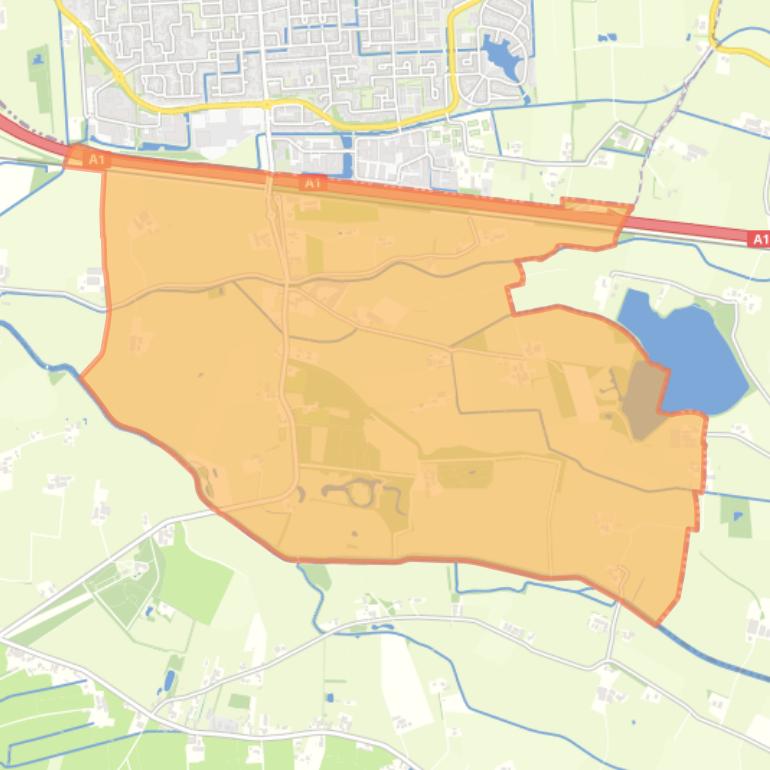 Kaart van de buurt Stoutenburg-Noord.