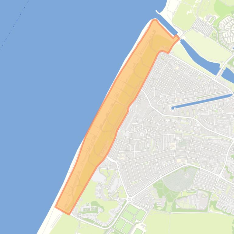 Kaart van de buurt Strand.