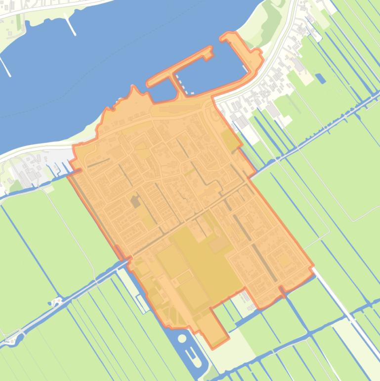 Kaart van de buurt Streefkerk-Dorp.