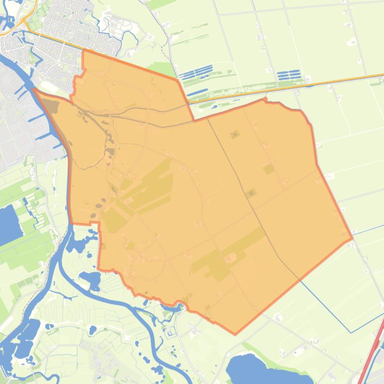 Kaart van de buurt Streukel-Holten-Genne.