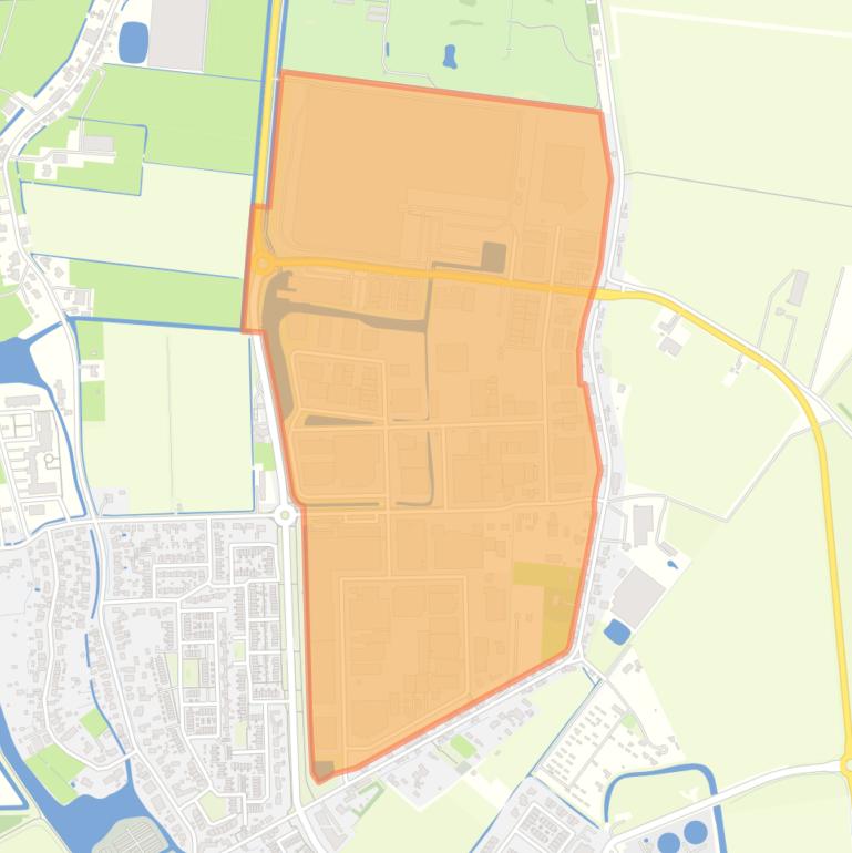 Kaart van de buurt Strijen Bedrijventerrein Bonaventura.