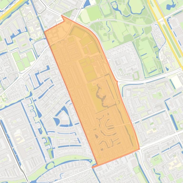 Kaart van de buurt Strijp.