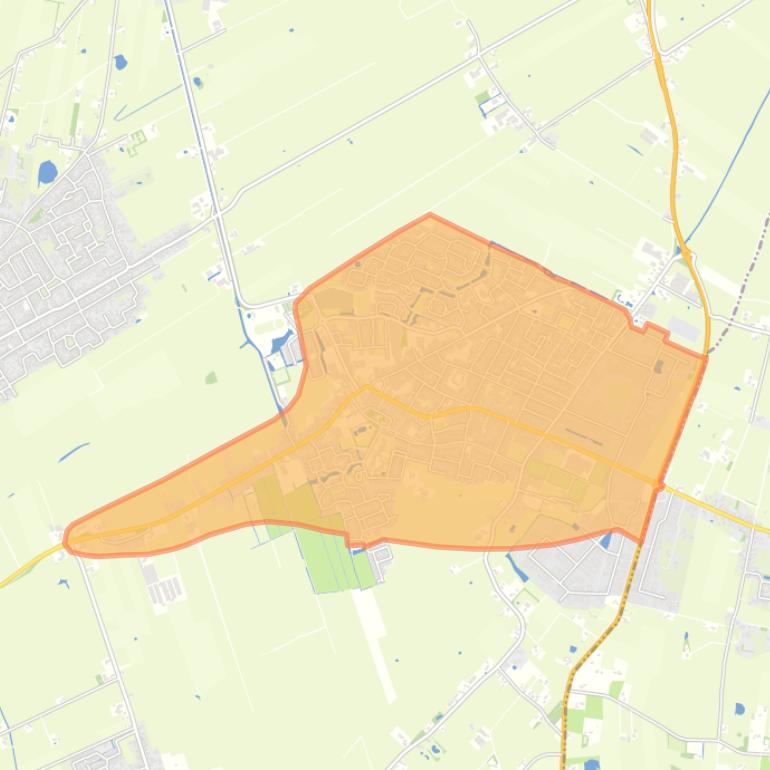 Kaart van de buurt Surhuisterveen.