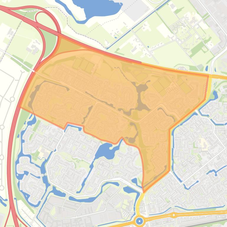 Kaart van de buurt ’t Acker.