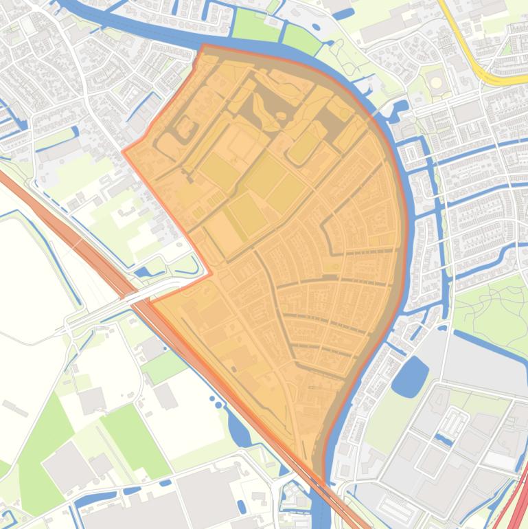 Kaart van de buurt ’t Duyfrak.