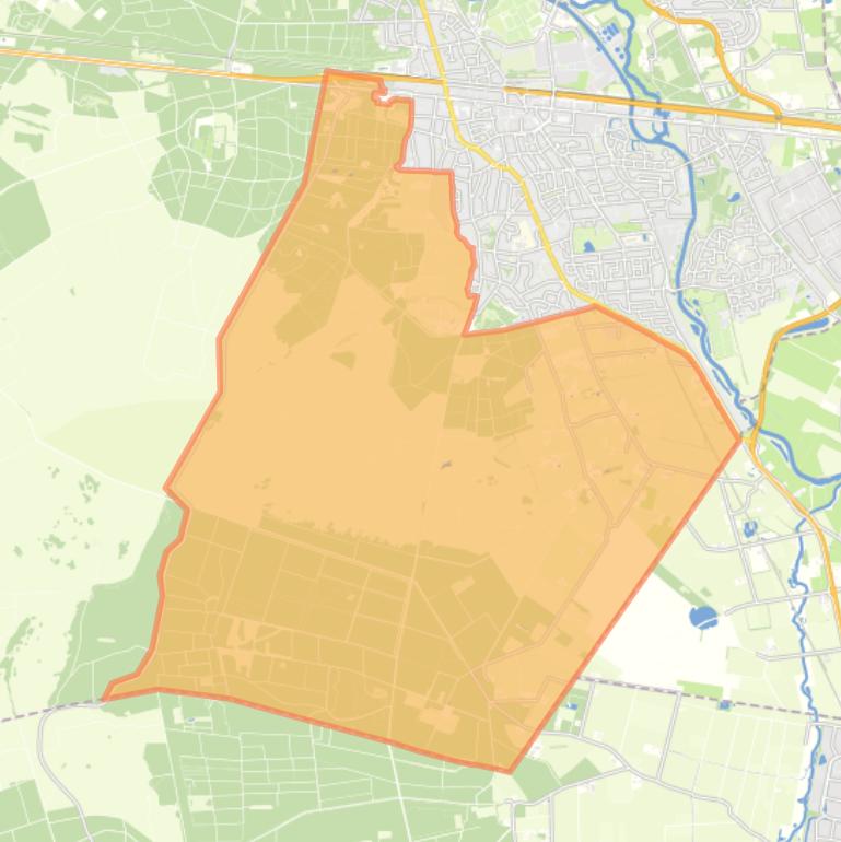 Kaart van de buurt ’t Hexel.