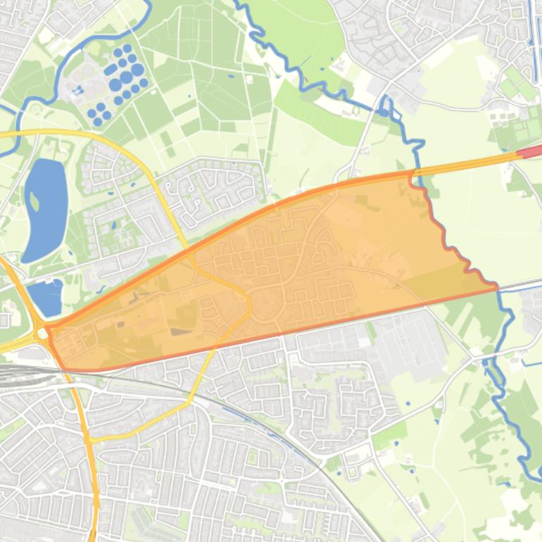 Kaart van de buurt ’t Hofke.