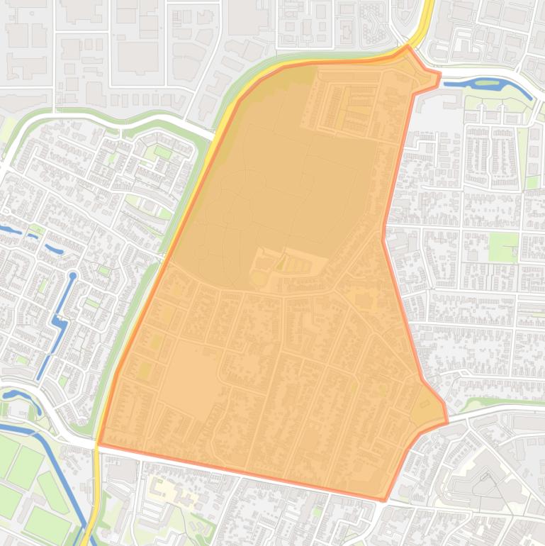 Kaart van de buurt ’t Hoorntje.