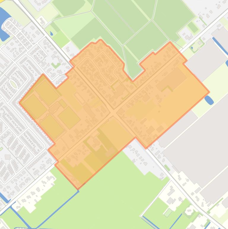 Kaart van de buurt ’t Kruis.