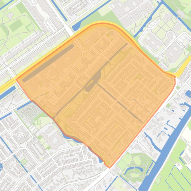 Kaart van de buurt ’t Lien noord.