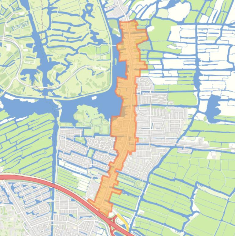 Kaart van de buurt ’t Lint.