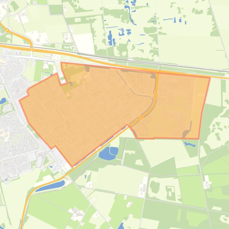 Kaart van de buurt ’t Lochter.