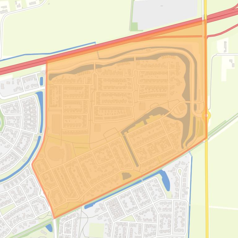 Kaart van de buurt ’t Ven Oost.