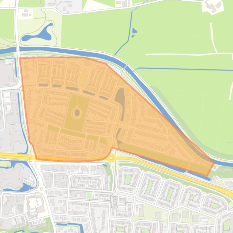 Kaart van de buurt ’t Vliet.