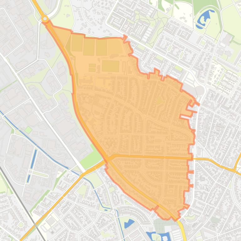 Kaart van de buurt ’t Wilbert.