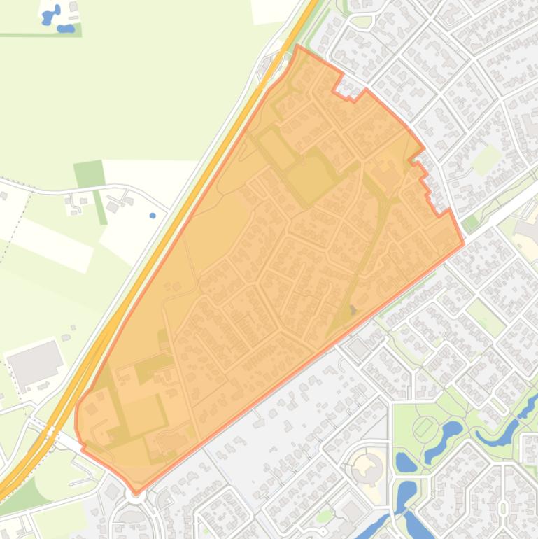 Kaart van de buurt ’t Zand.