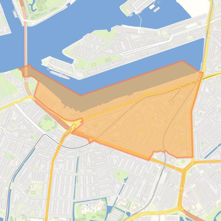 Kaart van de buurt Tarwewijk.