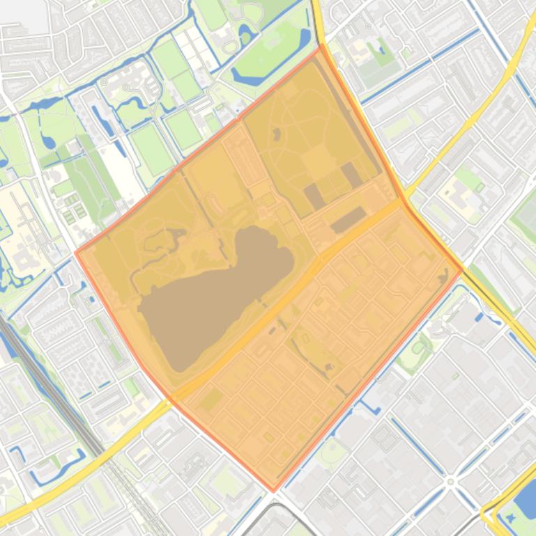 Kaart van de buurt Te Werve.