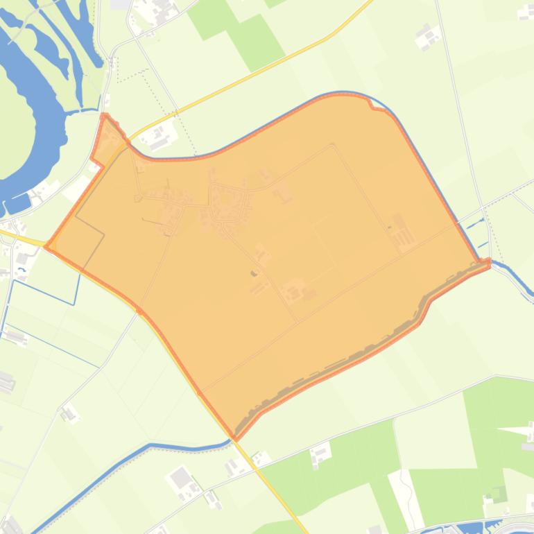 Kaart van de buurt Teeffelen.