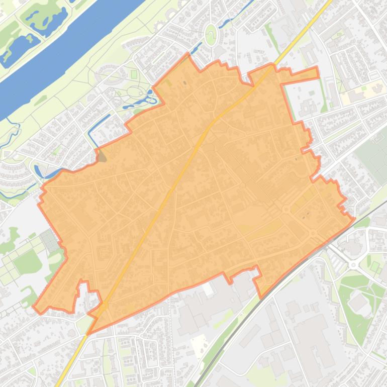 Kaart van de buurt Tegelen-Centrum.