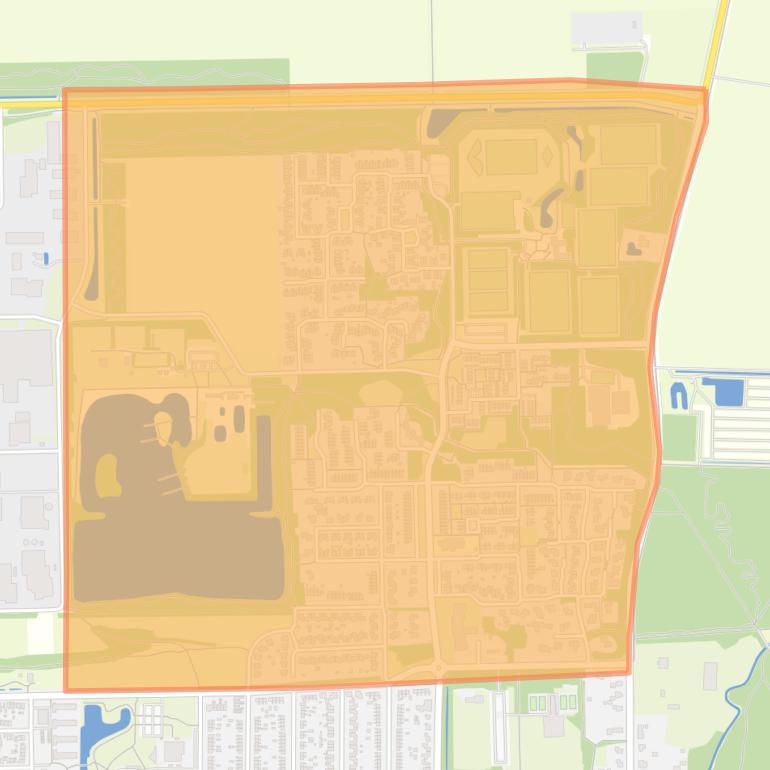 Kaart van de buurt Ter Apel ’t Heem.