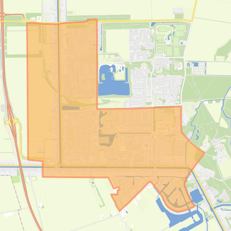 Kaart van de buurt Ter Apel.