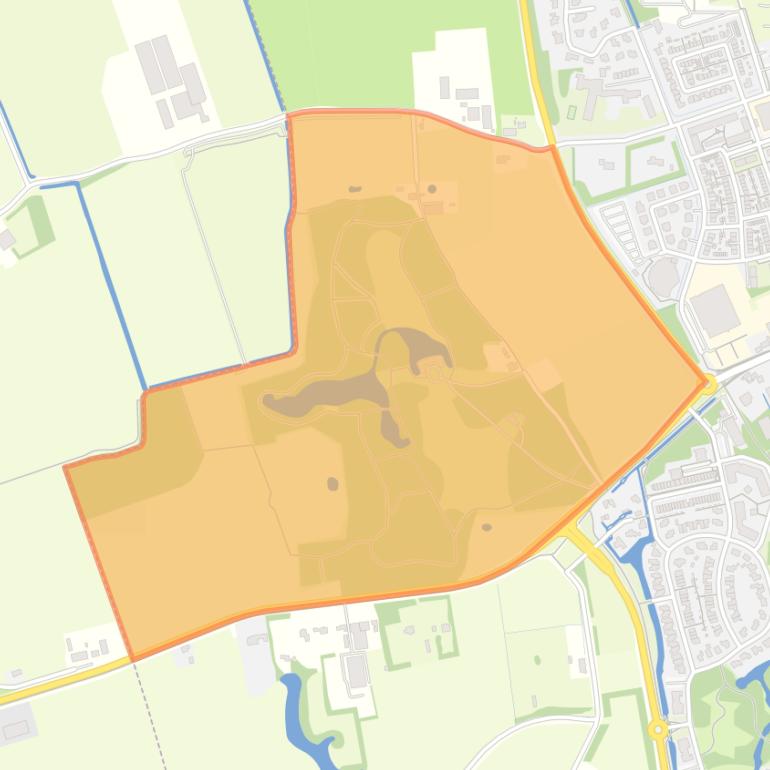 Kaart van de buurt Ter Hooge.