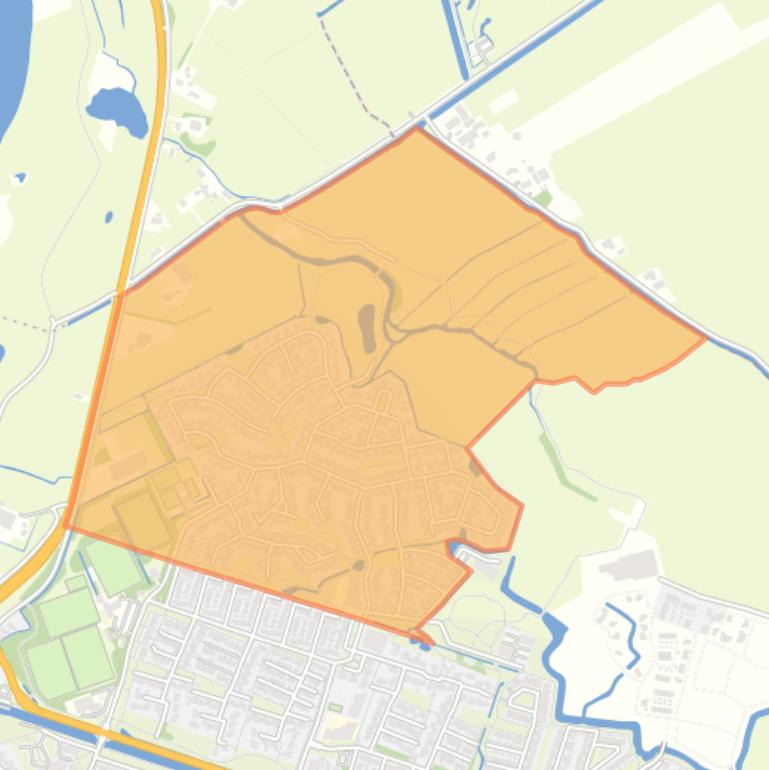 Kaart van de buurt Ter Wee’s Hoek.