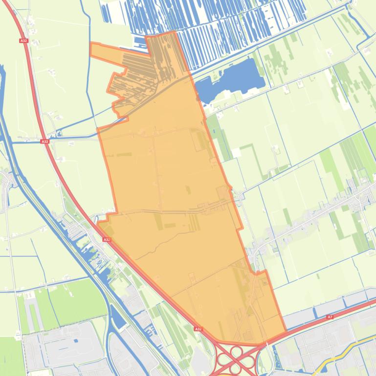 Kaart van de buurt Terband.