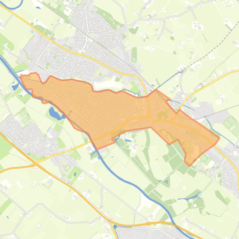 Kaart van de buurt Terborg.