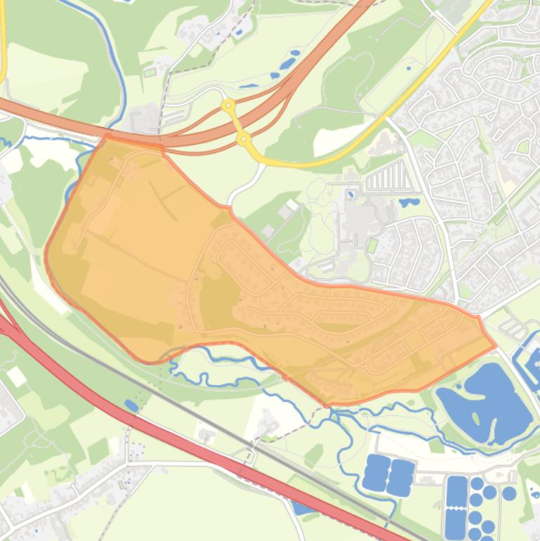 Kaart van de buurt Terschuren.