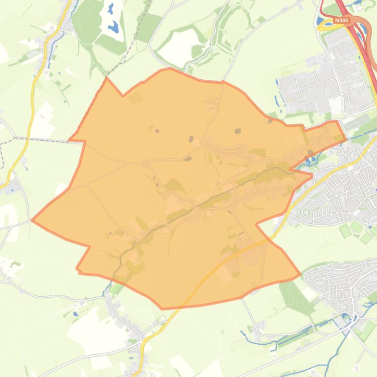 Kaart van de buurt Tervoorst en omgeving.