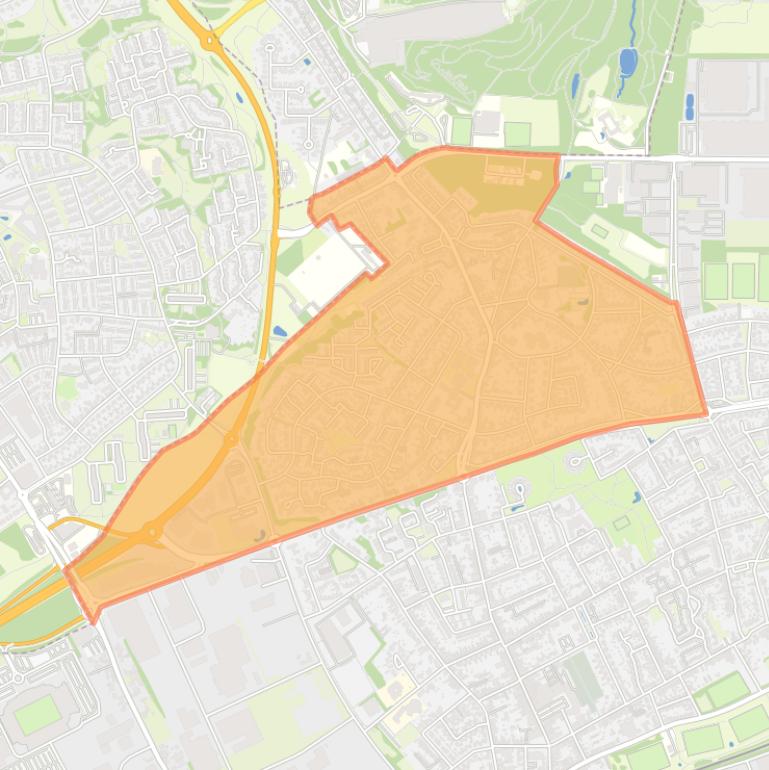 Kaart van de buurt Terwinselen.